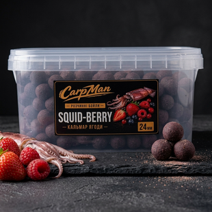 Бойли розчинні Squid - Berry (Кальмар - Ягоди) 24мм 3кг id_21 фото